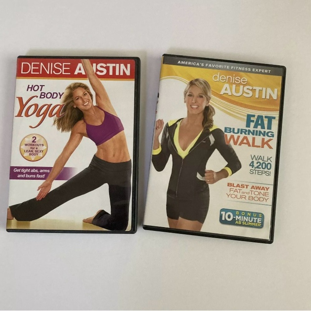 Denise Austin Hot Body Yoga Fat Burning Walk Fitness Exercise DVD